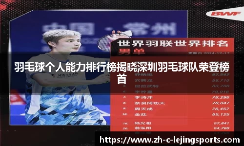 羽毛球个人能力排行榜揭晓深圳羽毛球队荣登榜首